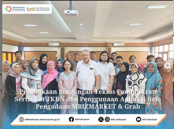 Bimbingan Teknis Pendaftaran Sertifikasi TKDN dan Penggunaan Aplikasi Bela Pengadaan: MBIZMARKET &amp; GRAB Tahun 2023