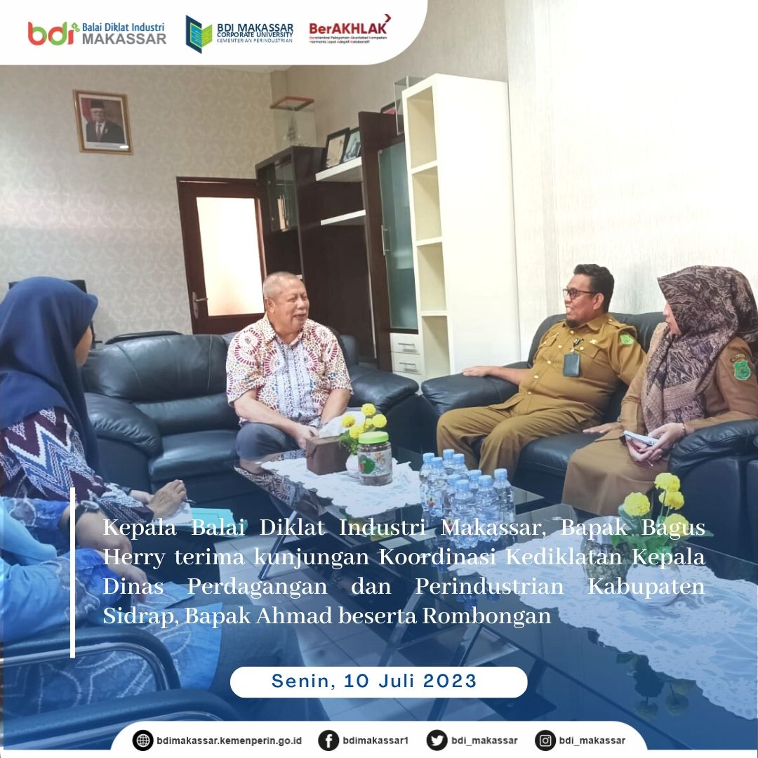 Kunjungan Koordinasi Kediklatan Kadis Sidrap