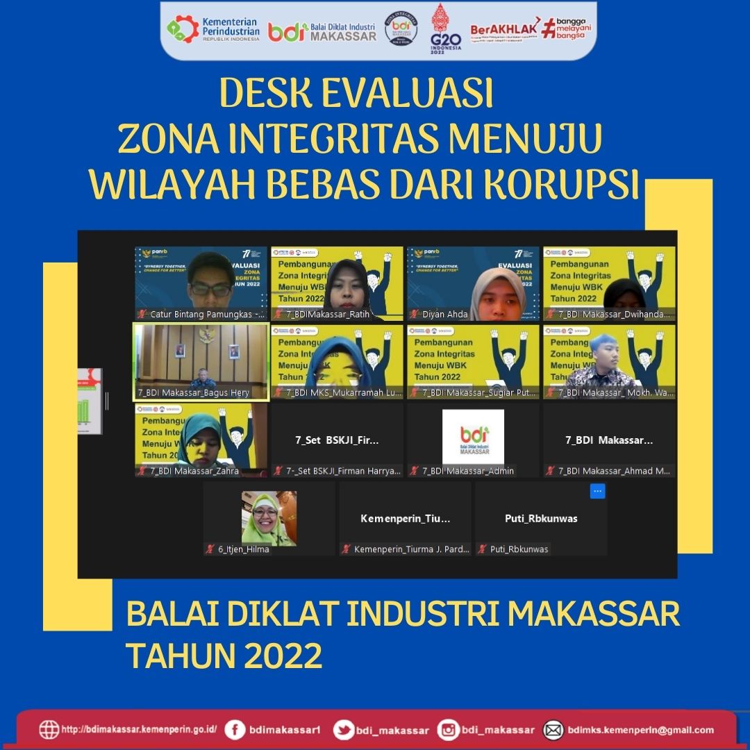 Desk Evaluasi Zona Integritas Menuju WBK Tahun 2022