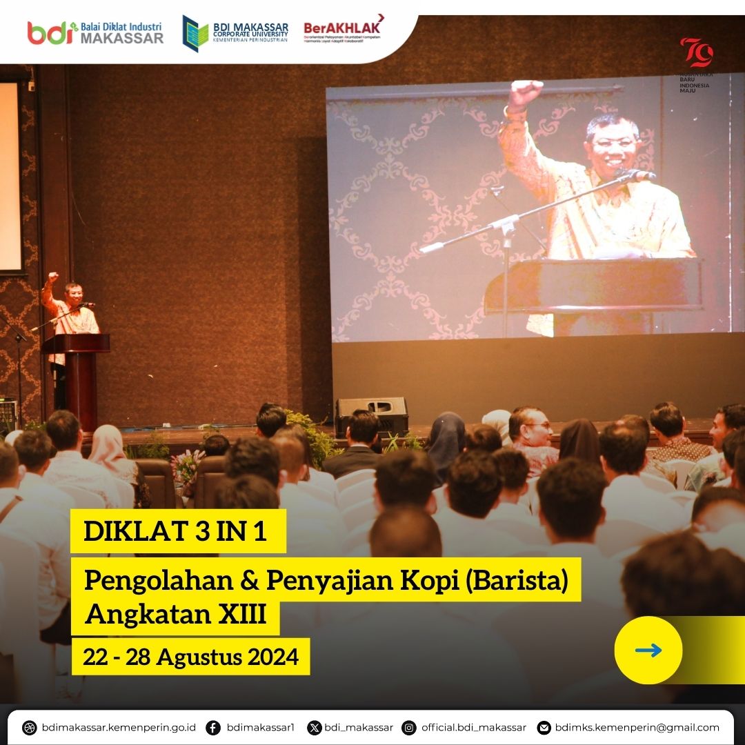 BDI Makassar Selenggarakan Diklat  Barista di Kota Medan