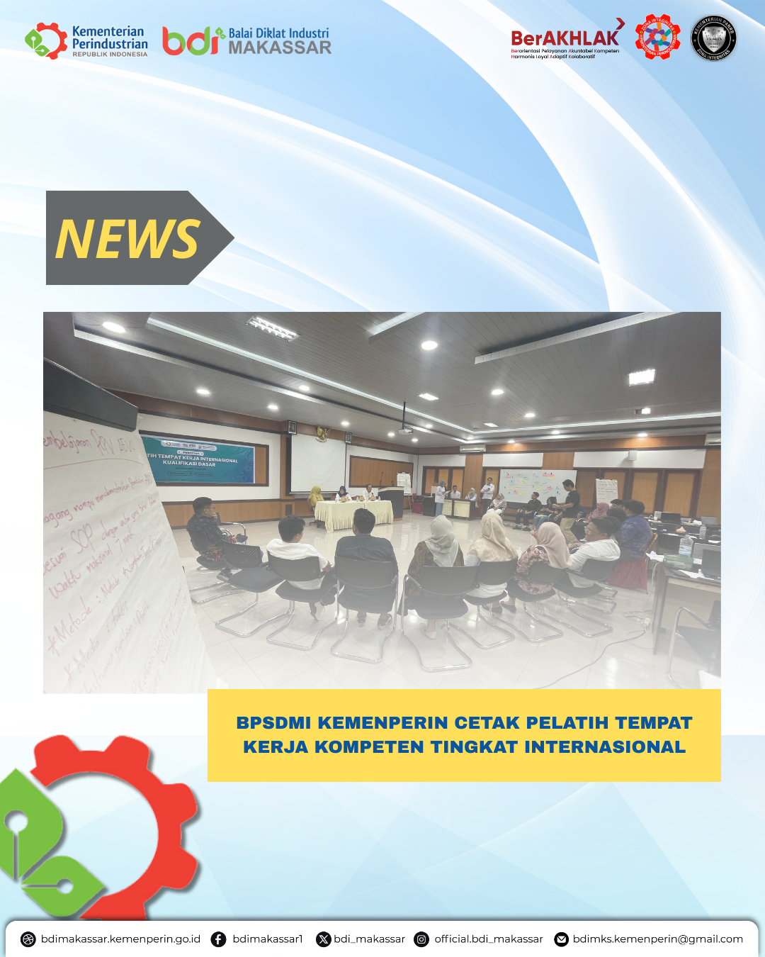 BSDMI Kemenperin Cetak Pelatih Tempat Kerja Kompetensi Tingkat Internasional