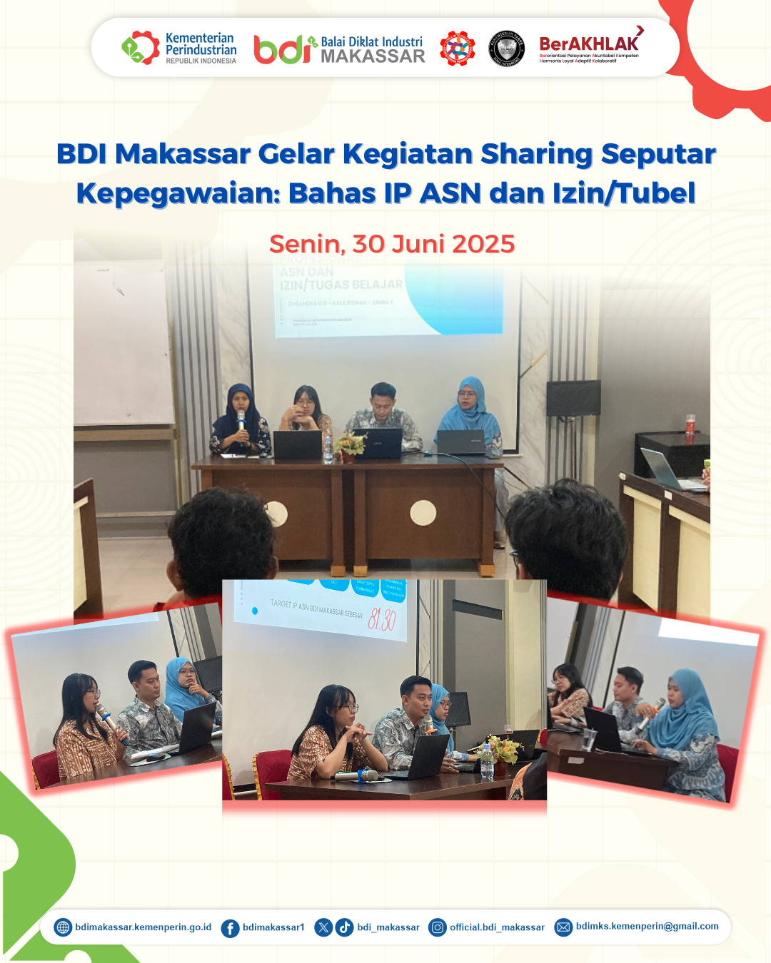 BDI Makassar Gelar Kegiatan Sharing Seputar Kepegawaian: Bahas IP ASN dan Izin/Tugas Belajar