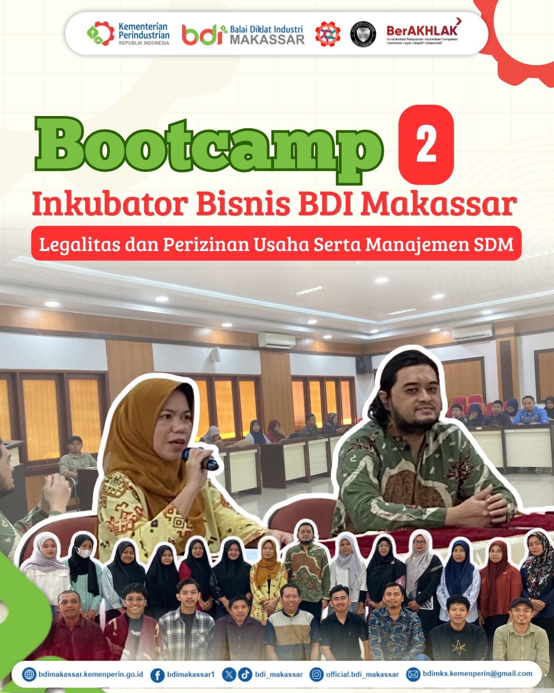 Bootcamp 2 Inkubator Bisnis BDI Makassar: Legalitas dan Perizinan Usaha serta Manajemen SDM