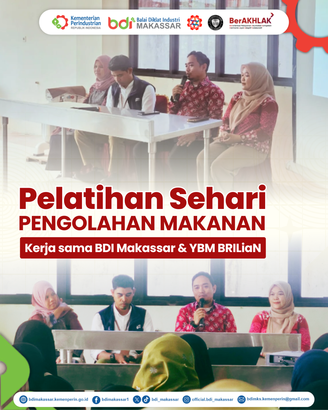 Pelatihan Sehari Pengolahan Makanan Kerja Sama BDI Makassar dan YBM BRILiaN
