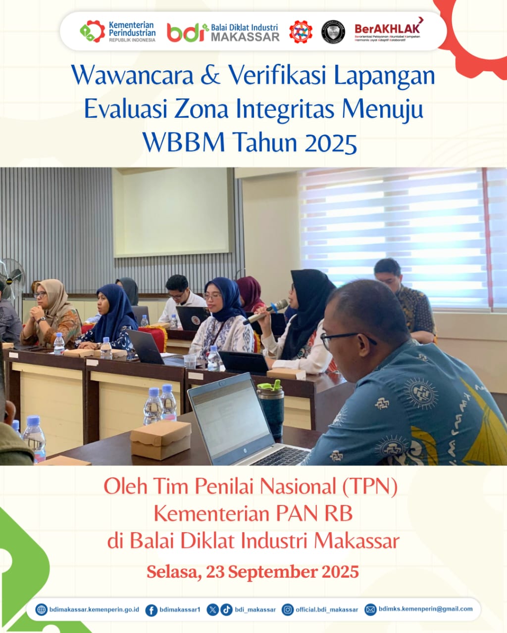 Wawancara & Verifikasi Lapangan Evaluasi ZI menuju WBBM Tahun 2025