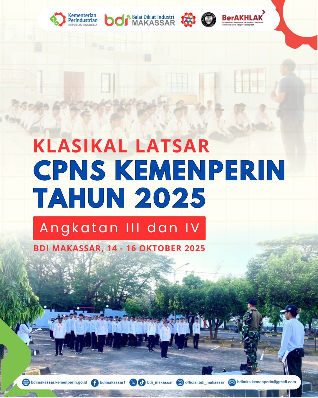 Potret semangat peserta Latsar CPNS Kemenperin 2025 Angkatan III & IV,