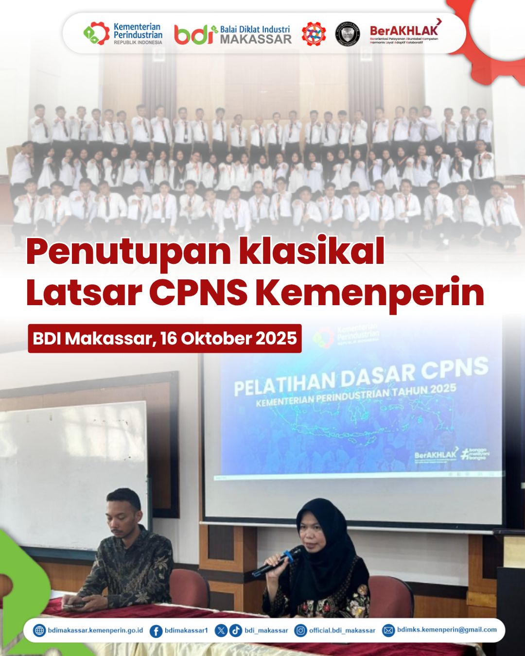 Penutupan Latsar CPNS Kemenperin 2025 Angkatan III & IV