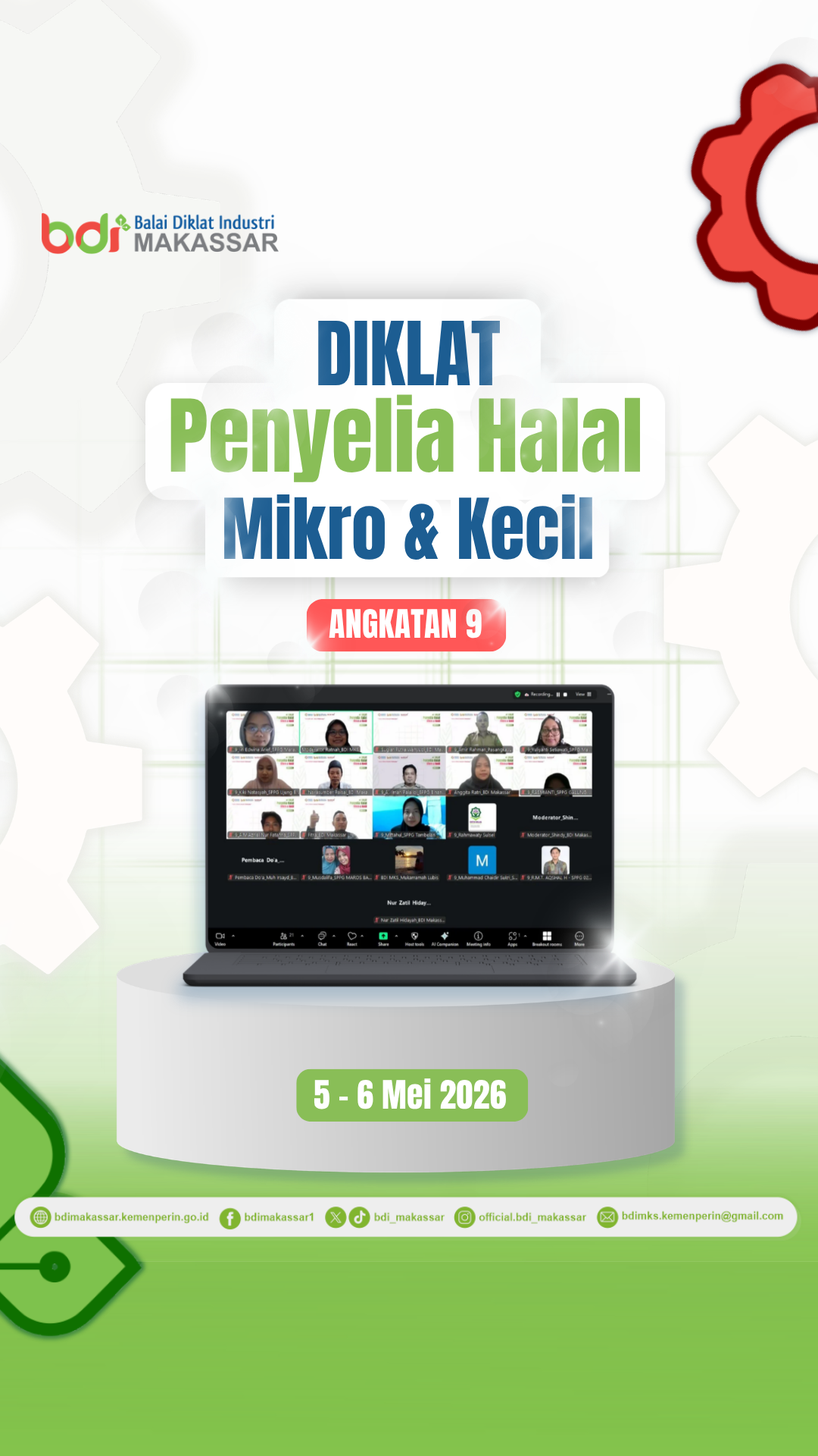 Diklat Penyelia Halal Mikro dan Kecil Angkatan 9 Resmi Dilaksanakan Secara Daring