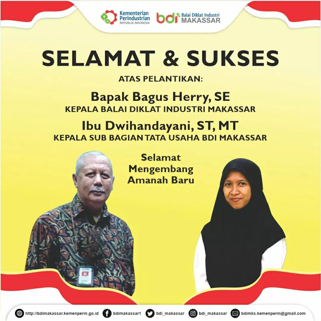 Pelantikan Kepala Balai dan Kepala Sub Bagian Tata Usaha BDI Makassar